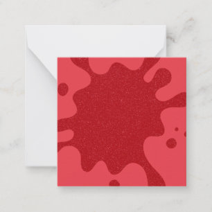 Tomato Red Splash Mini Note Card – Customizable