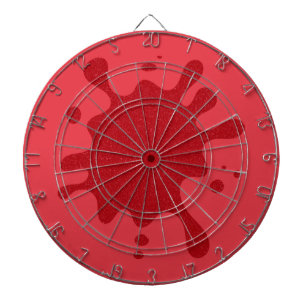 Tomato Red Splash Noise Dartboard – Customizable