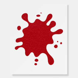 Tomato Red Splash Poster on White Foam Board