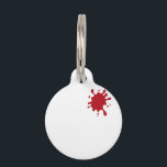 Tomato Red Splash Round Pet Tag – Customizable<br><div class="desc">Let your pet wear a pop of personality with the Tomato Red Splash Custom Pet Tag. Made from 100% recycled steel and printed in full-color, fade-resistant ink, this durable round tag brings together eco-conscious design and bold visual punch. The tomato red ink-splash is an eye-catching accent, but on Zazzle, you’re...</div>