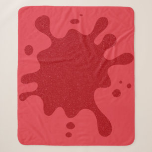 Tomato Red Splash Sherpa Blanket – Customizable
