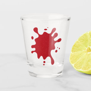 Tomato Red Splash Shot Glass – Customizable