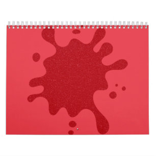 Tomato-Red Splash Wall Calendar – Custom Bulk Gift