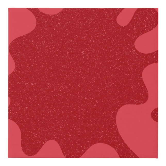 Tomato Red Splash Wall Canvas – Customizable (Front)