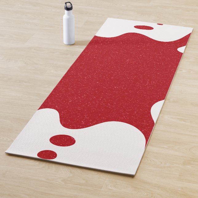 Tomato Red Splash Yoga Mat – Customizable (In Situ)