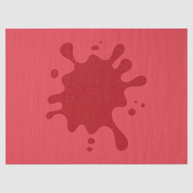 Tomato Red Splat Custom Tissue Paper (Front)