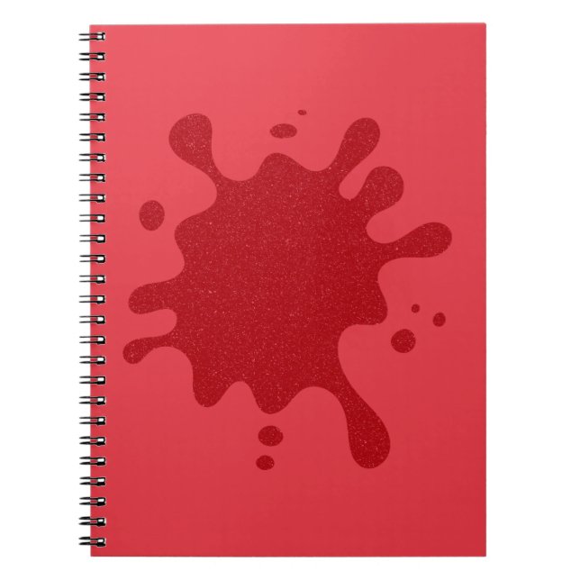 Tomato Red Splat Spiral Photo Notebook – Customize (Front)