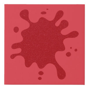 Tomato Red Splat Wall Canvas – Customizable