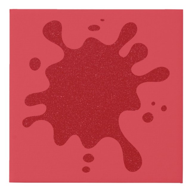Tomato Red Splat Wall Canvas – Customizable (Front)