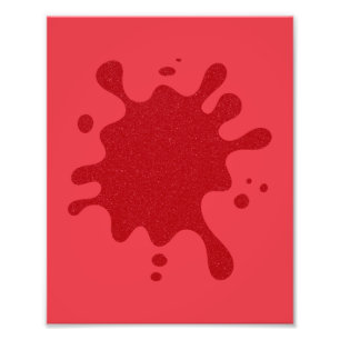 Tomato Red Splatter Art Poster – Customizable