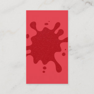 Tomato Red Splatter Business Card – Customizable