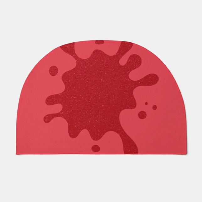 Tomato Red Splatter Custom Doormat (Front)