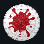 Tomato Red Splatter Dartboard – Customizable<br><div class="desc">Make a striking statement with the Tomato Red Splatter Dartboard—where playful design meets professional quality. Featuring a bold crimson splash on a clean white backdrop, this dartboard delivers both visual impact and interactive entertainment. It’s a conversation piece, a party starter, and a high-performance game board in one. Ideal for large-scale...</div>