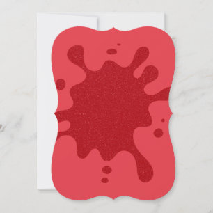 Tomato-Red Splatter Die-Cut Note Card – Customize