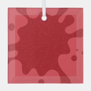 Tomato Red Splatter Glass Ornament – Customizable