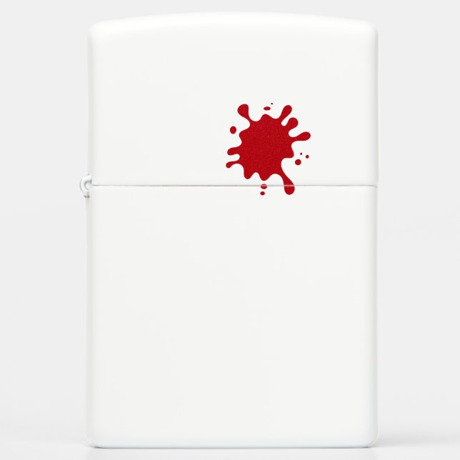 Tomato-Red Splatter Matte Zippo® Lighter (Custom) (Front)