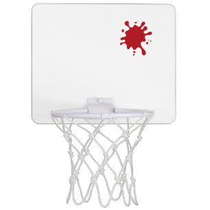 Tomato-Red Splatter Mini Hoop Backboard (Custom)