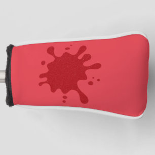 Tomato-Red Splatter Putter Head Cover – Customize