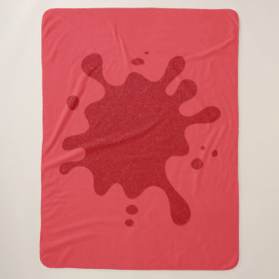 Tomato Red Splatter Sherpa Blanket – Customizable