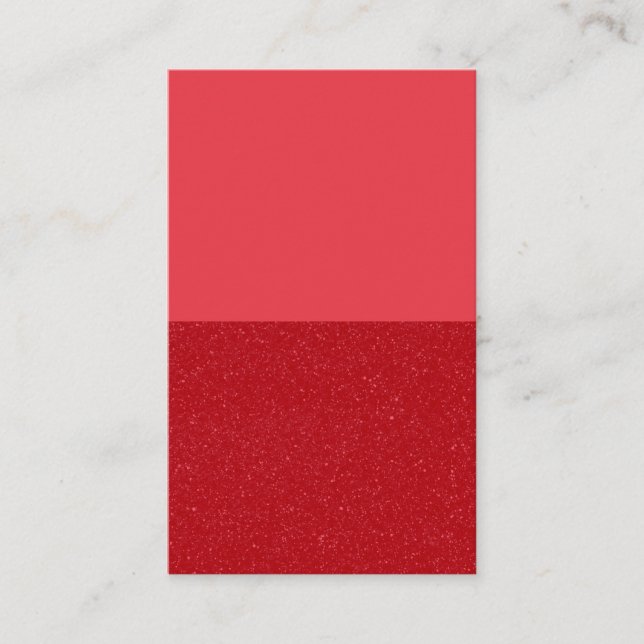 Tomato-Red Split-Bar Card, Bottom Texture (Custom) Business Card (Front)