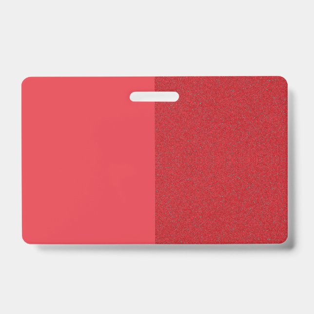 Tomato Red Split Custom Name Badge – Customizable (Front)