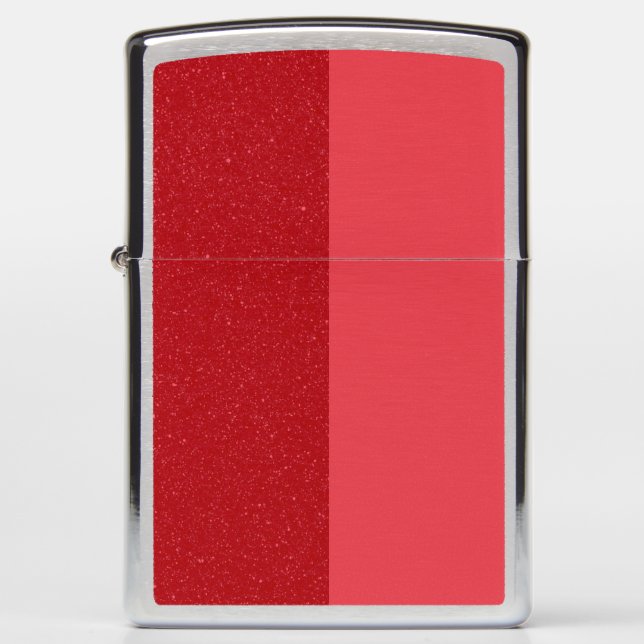 Tomato Red Split Custom Zippo® Lighter (Front)