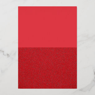 Tomato Red Split Foil Invitation Card – Customize
