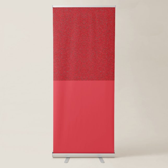 Tomato Red Split-Half Roll-Up Banner – Customize (Front)