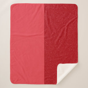 Tomato Red Split Sherpa Blanket – Customizable