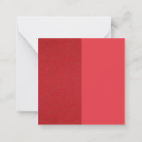 Tomato Red Split-Texture Flat Note Card (Custom)