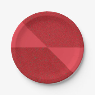 Tomato Red Split Texture Party Plate – Customize