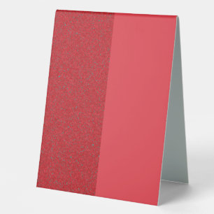 Tomato Red Split-Texture Table Tent – Customizable