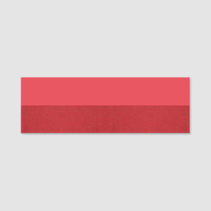 Tomato Red Texture Bold Name Tag Label – Customize