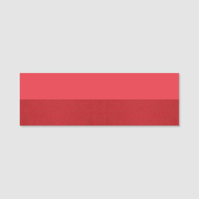 Tomato Red Texture Bold Name Tag Label – Customize (Front)