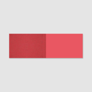 Tomato Red Textured Name Badge – Customizable