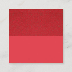 Tomato Red Textured Split Custom Square Card