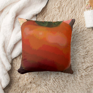 Tomato Red Throw Pillow