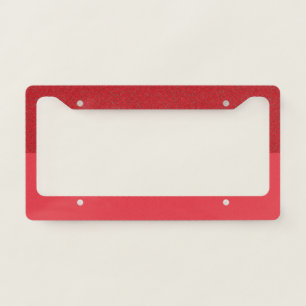 Tomato Red Two-Tone License Plate Frame (Custom)