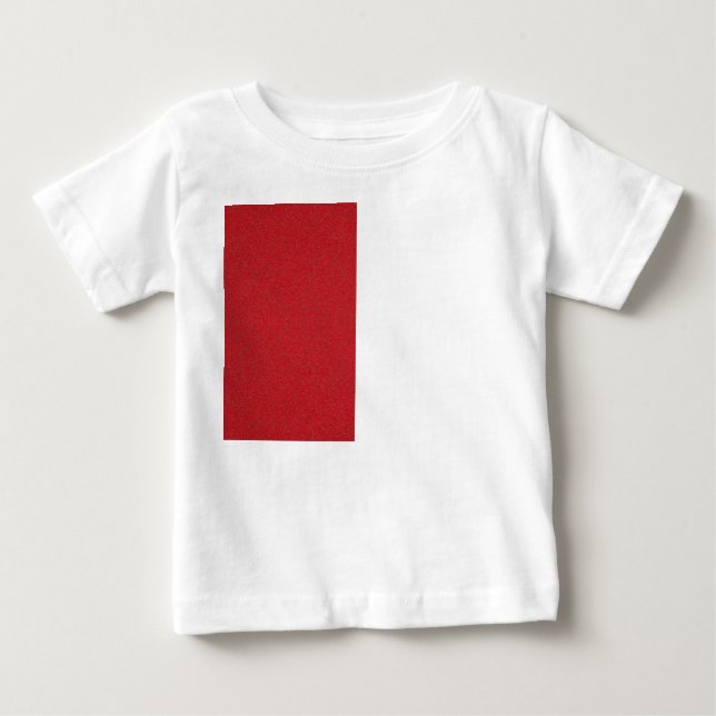 Tomato Red Vertical Block Baby Tee – Customizable (Front)