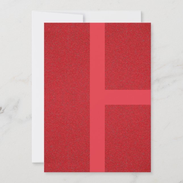 Tomato Red Vertical Grid Card – Customizable (Front)