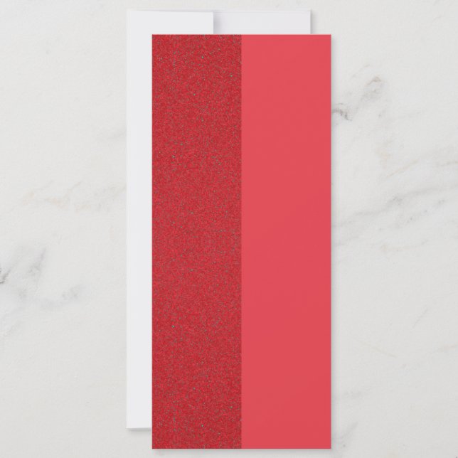 Tomato Red Vertical Invite – Split Texture Design (Front)