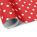 Tomato Red | White Polka Dot Wrapping Paper<br><div class="desc">This classic polka dot gift wrapping paper is perfect for your gifting needs! Wrap a birthday gift, baby shower gift, bridal shower gift, wedding gift, or gift for any other special occasion. It's also a wonderful choice for wrapping paper crafts : wrapping paper envelopes, wrapping paper bunting, wrapping streamers or...</div>