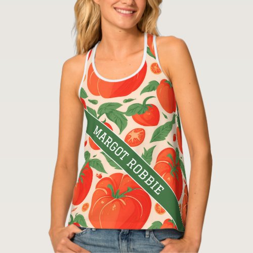 Tomato Retro Colorful Personalized Pattern Tank Top