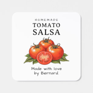 Tomato Salsa Canning Square Sticker