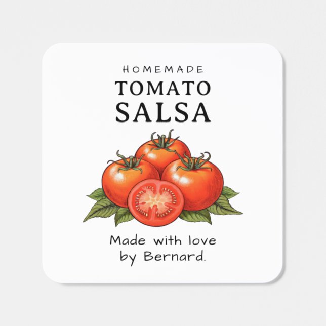 Tomato Salsa Canning Square Sticker (Single)