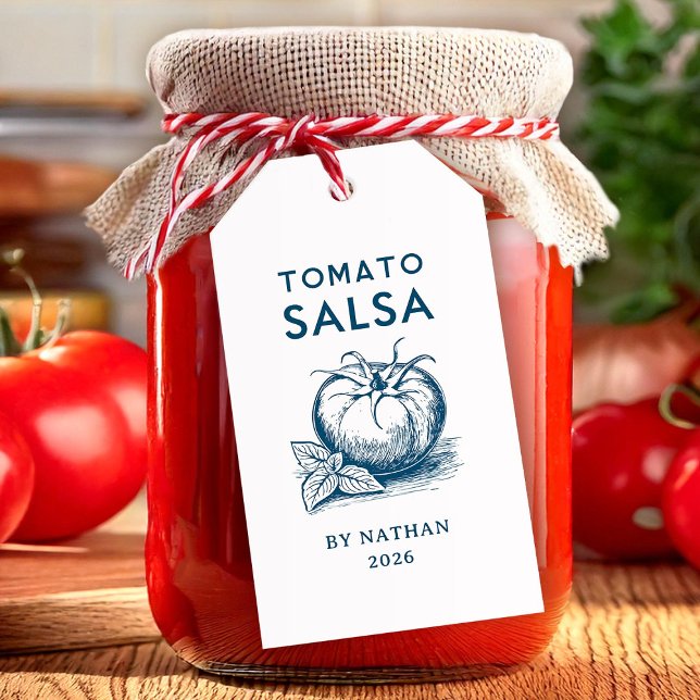 Tomato salsa custom colours gift tags (Creator Uploaded)