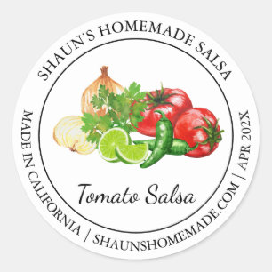 Tomato Salsa Modern label
