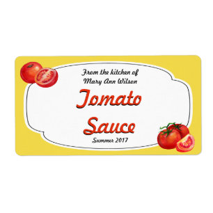 Tomato Sauce Canning Label