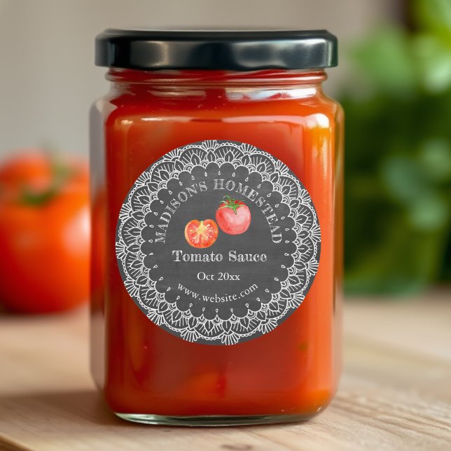 Tomato Sauce | Country Rustic  Classic Round Sticker (Creator Uploaded)