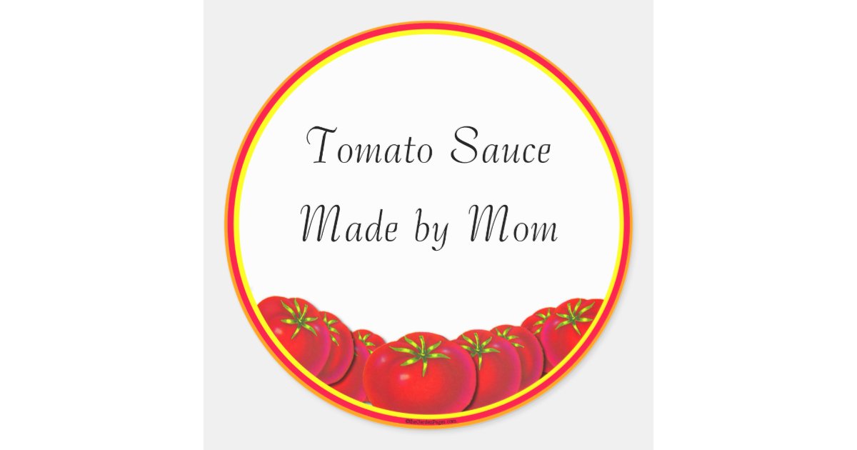 Tomato Sauce Custom Canning Labels Zazzle